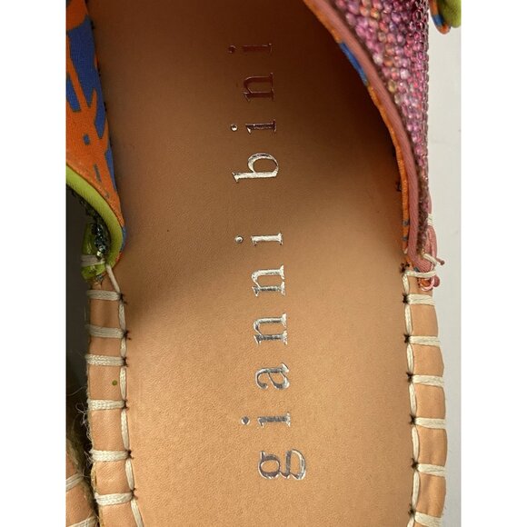 Gianni Bini Rhinestone Platform Sandals Womens Sz 10M Espadrille Double Straps - Picture 13 of 16